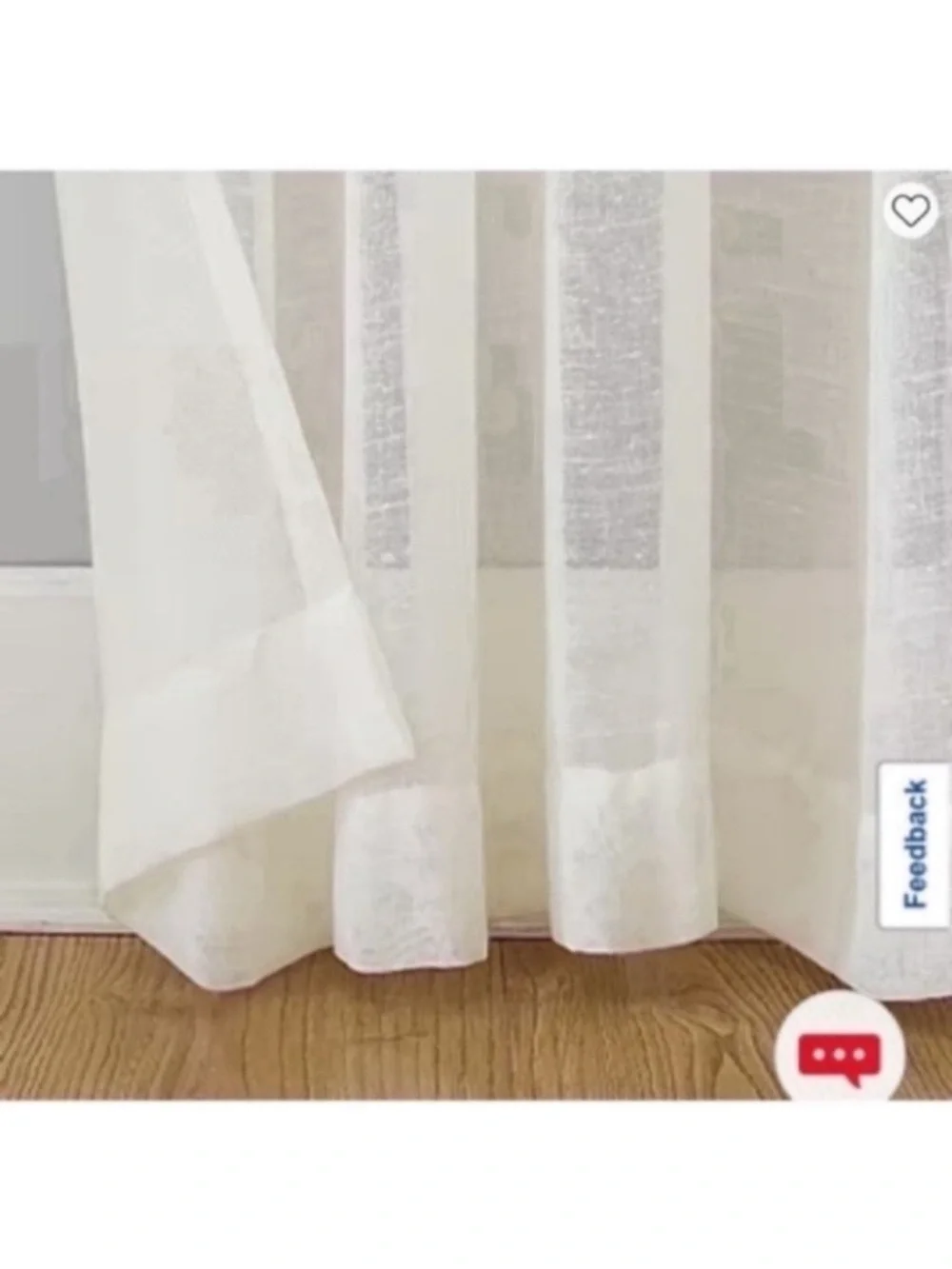 Set of 2 JC Penney Textured Sheer Grommet Top Single Curtain Panels
